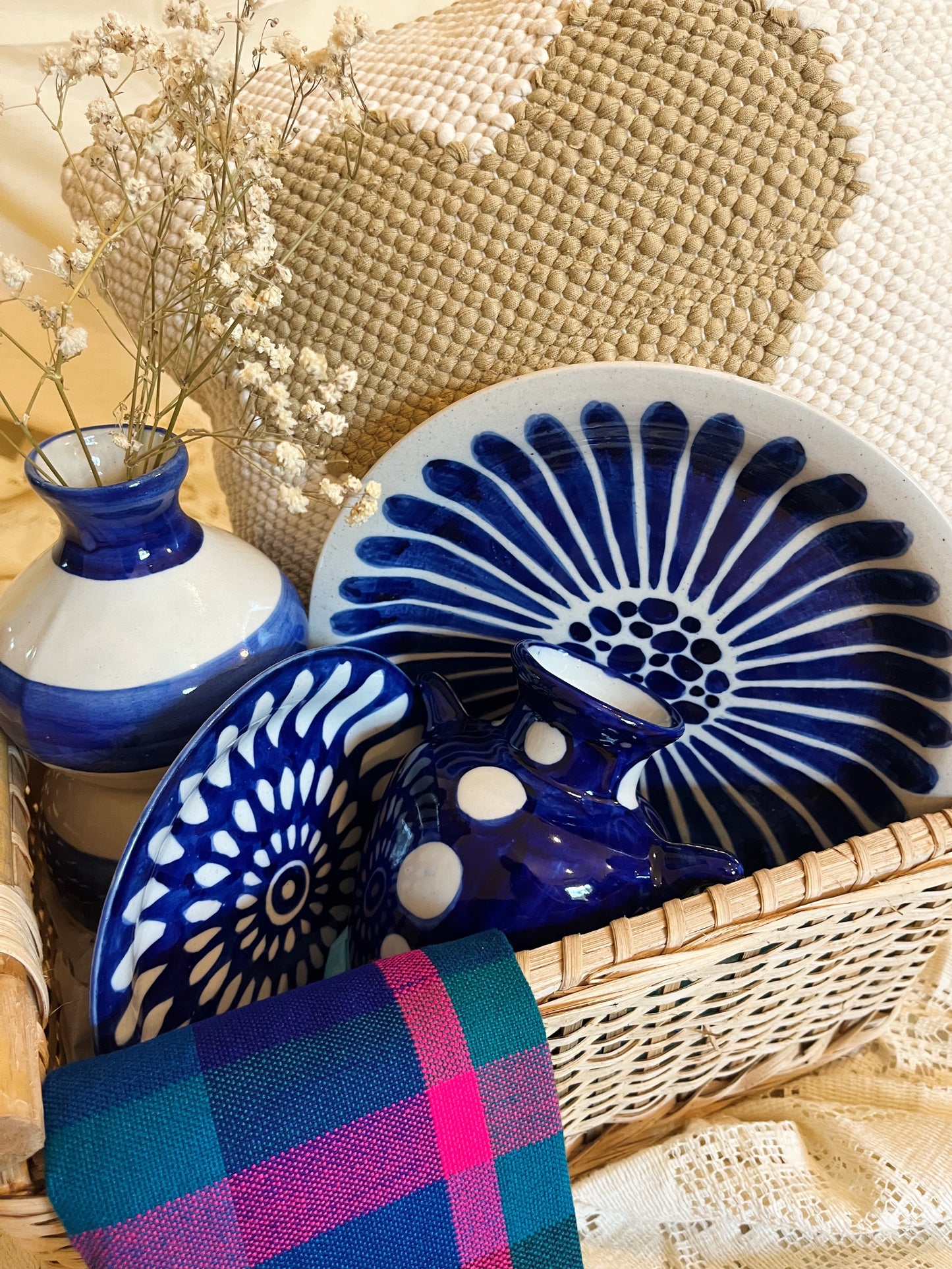 Blue Basket with Dil