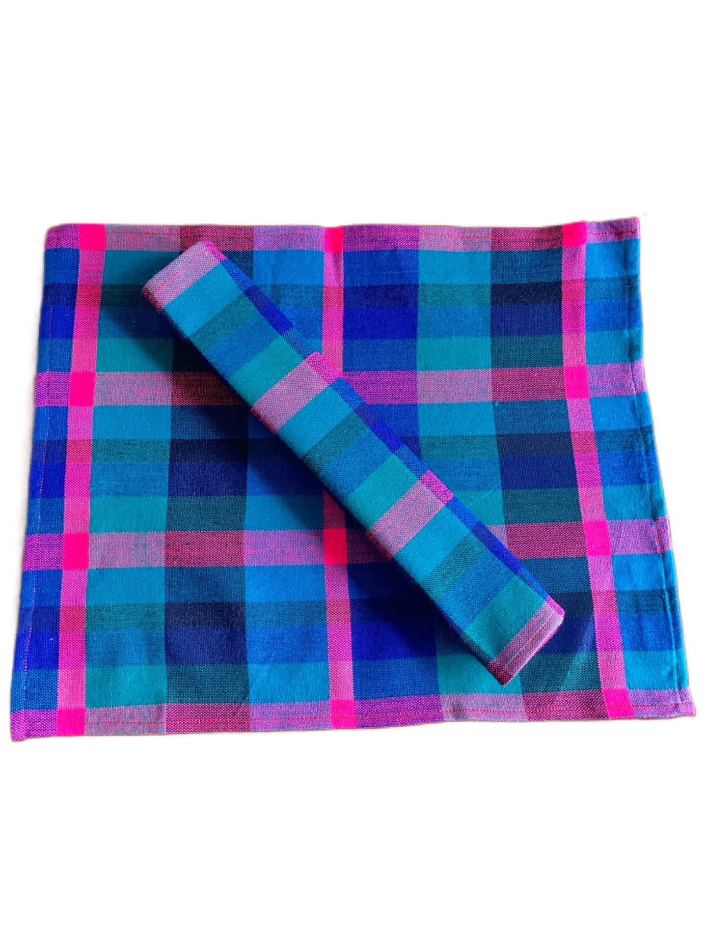 Mezbaan Blue And Pink Table Mats