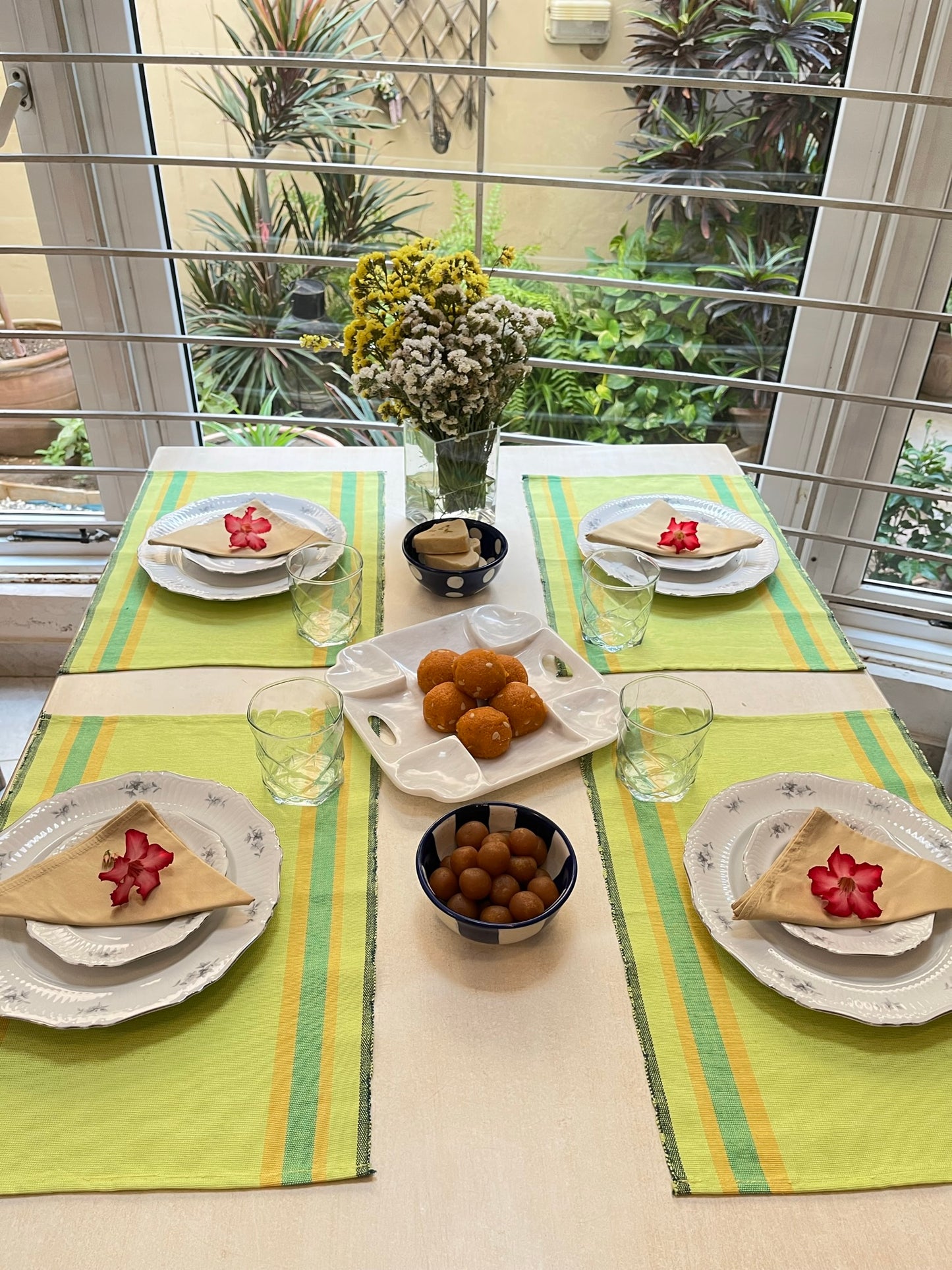 Mezbaan Lime Green Table Mats